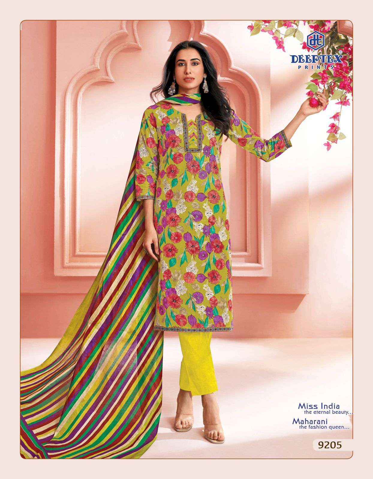 Deeptex Miss India Vol 92 Cotton Dress Material 16 pcs Catalogue