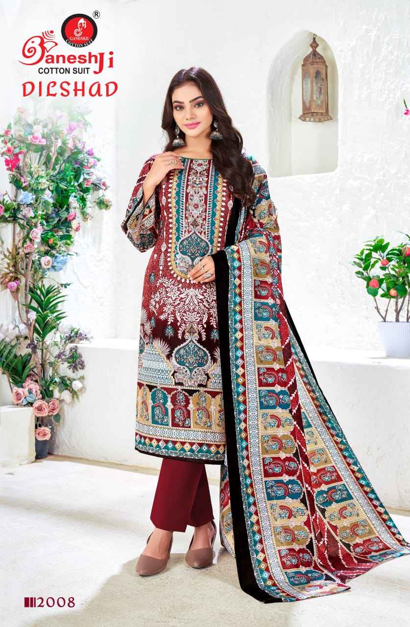 Ganesh Ji Dilshad Vol 2 Soft Cotton Dress Material 8 pcs Catalogue
