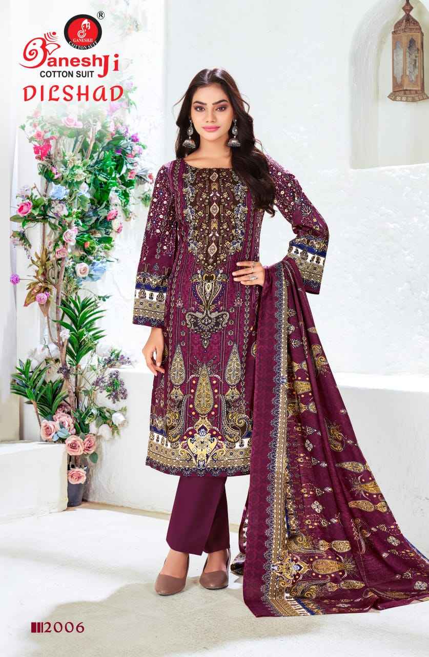Ganesh Ji Dilshad Vol 2 Soft Cotton Dress Material 8 pcs Catalogue
