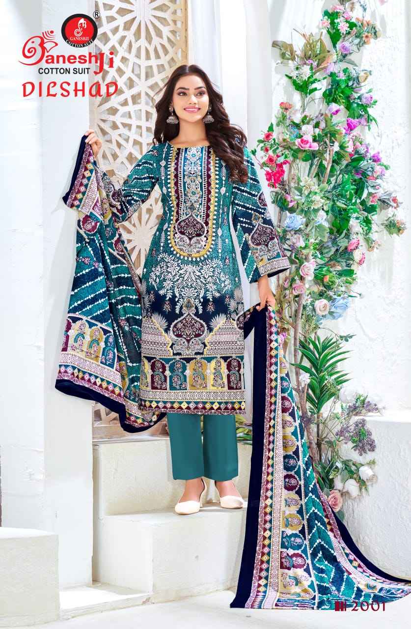 Ganesh Ji Dilshad Vol 2 Soft Cotton Dress Material 8 pcs Catalogue