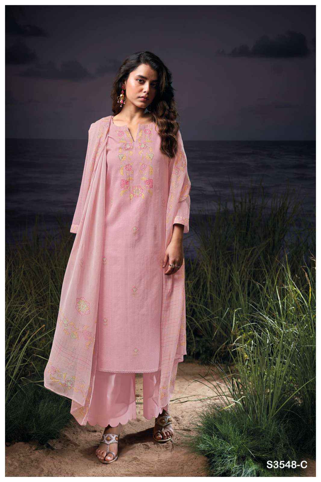 Ganga Breea 3548 Cotton Dress Material 4 pcs Catalogue