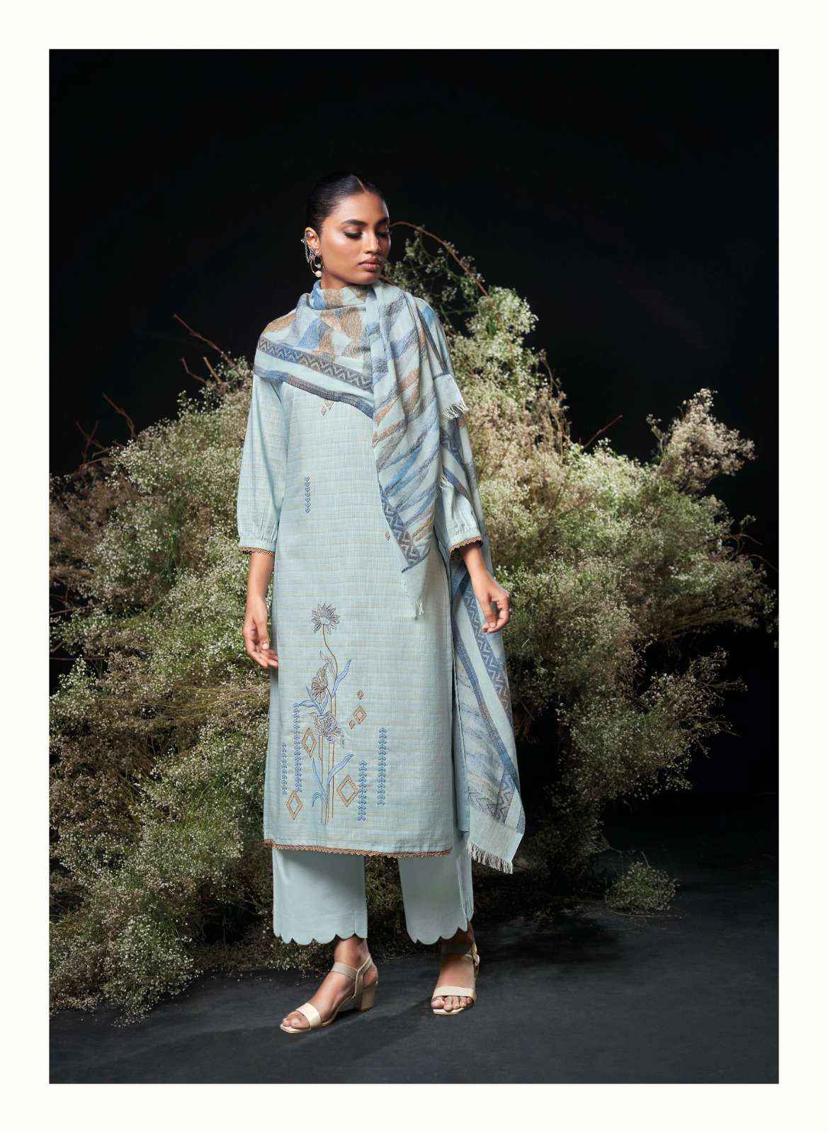 Ganga Charoline Cotton Dress Material 6 pcs Catalogue
