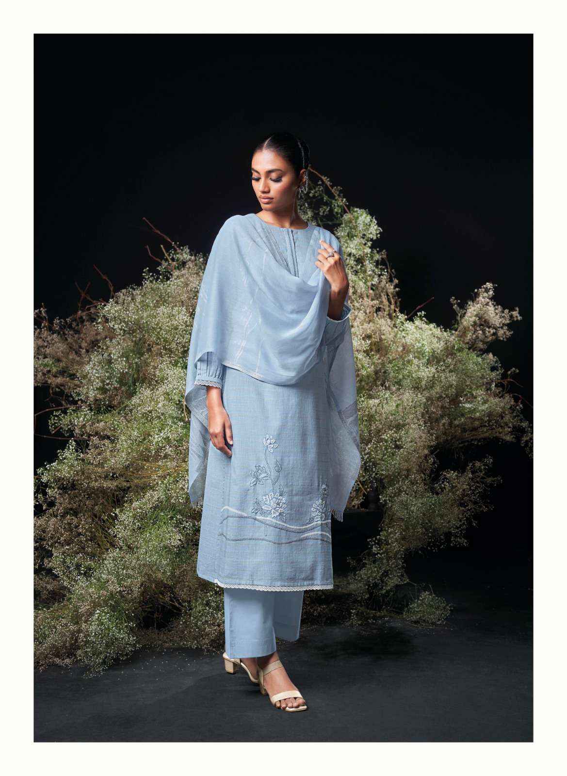 Ganga Charoline Cotton Dress Material 6 pcs Catalogue