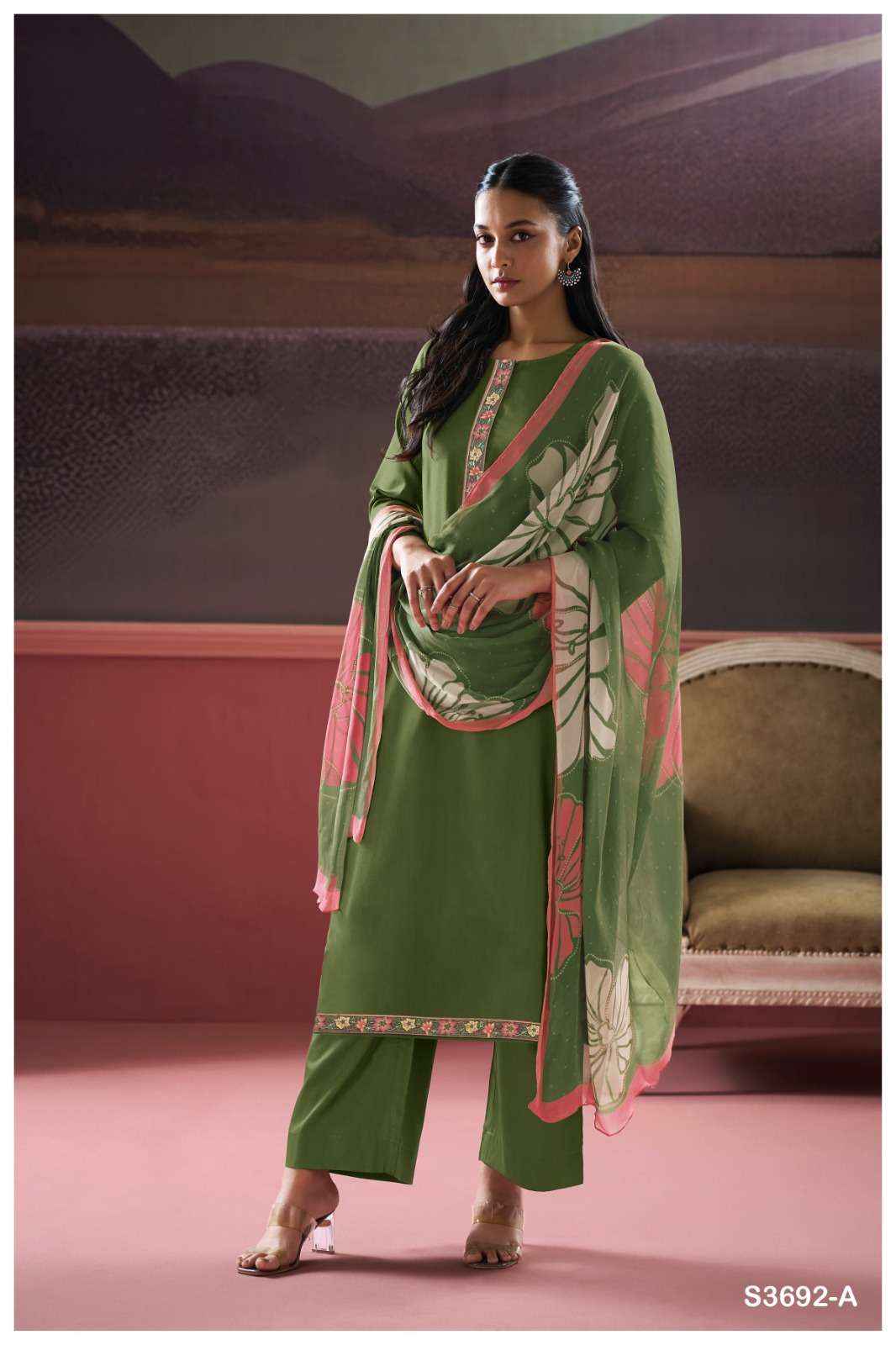 Ganga Kalash 3692 Cotton Silk Dress Material 4 pcs Catalogue