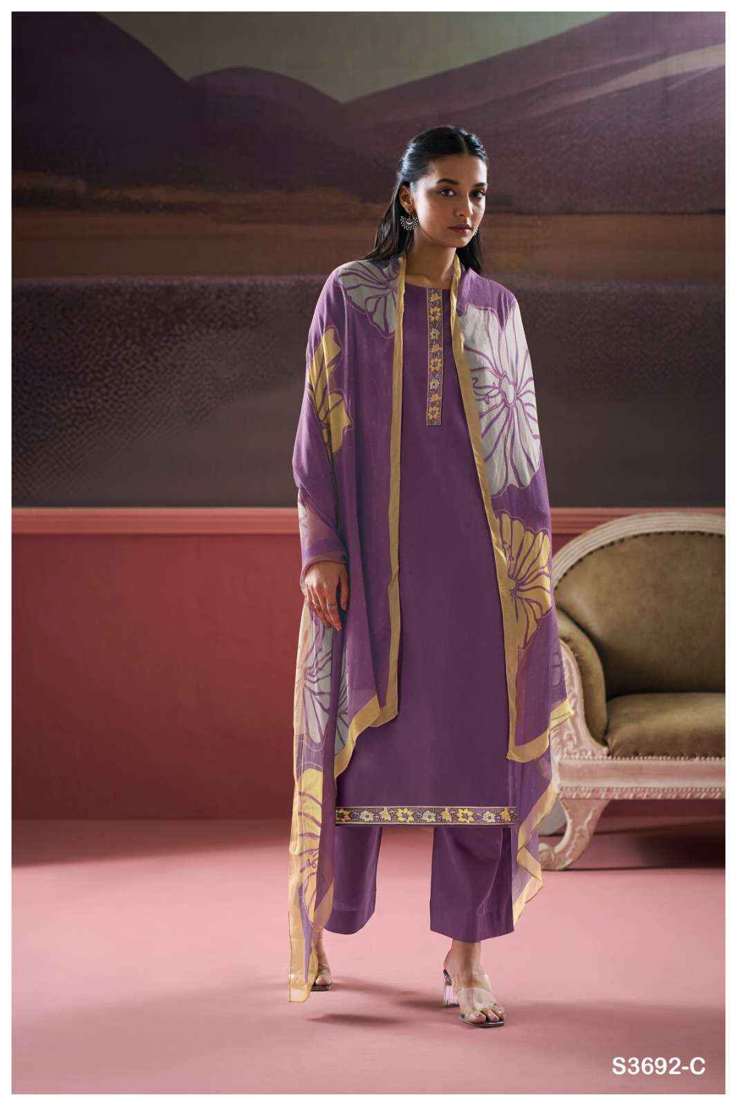 Ganga Kalash 3692 Cotton Silk Dress Material 4 pcs Catalogue