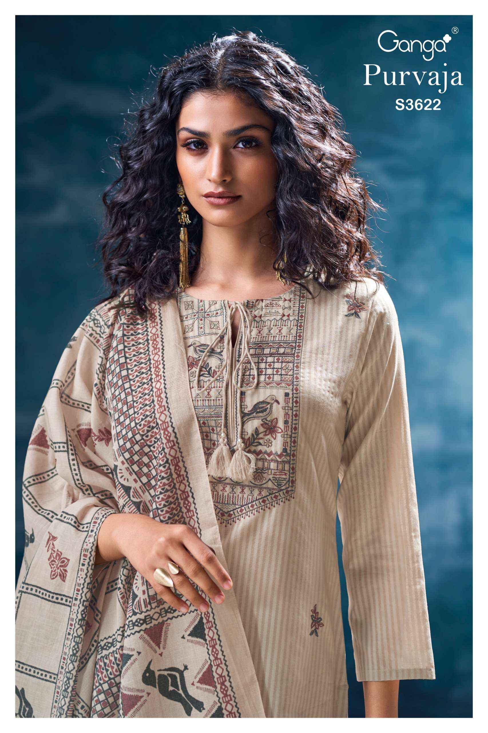 Ganga Purvaja 3622 Cotton Dress Material wholesale cotton dress online
