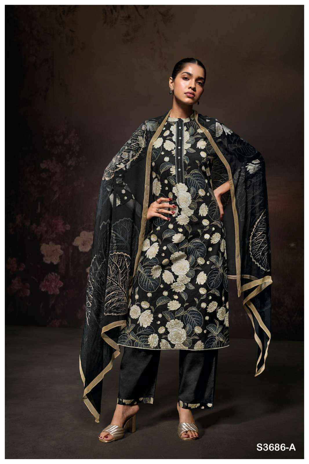 Ganga Yugriti 3686 Cotton Dress Material 4 pcs Catalogue