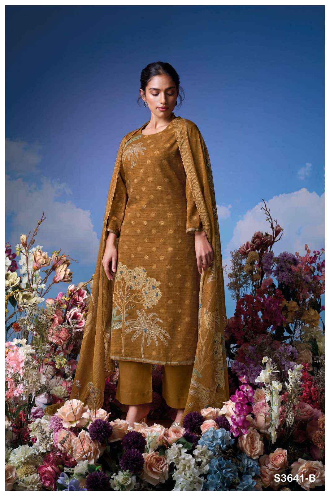 Ganga Ziya 3641 Cotton Dress Material 4 pcs Catalogue