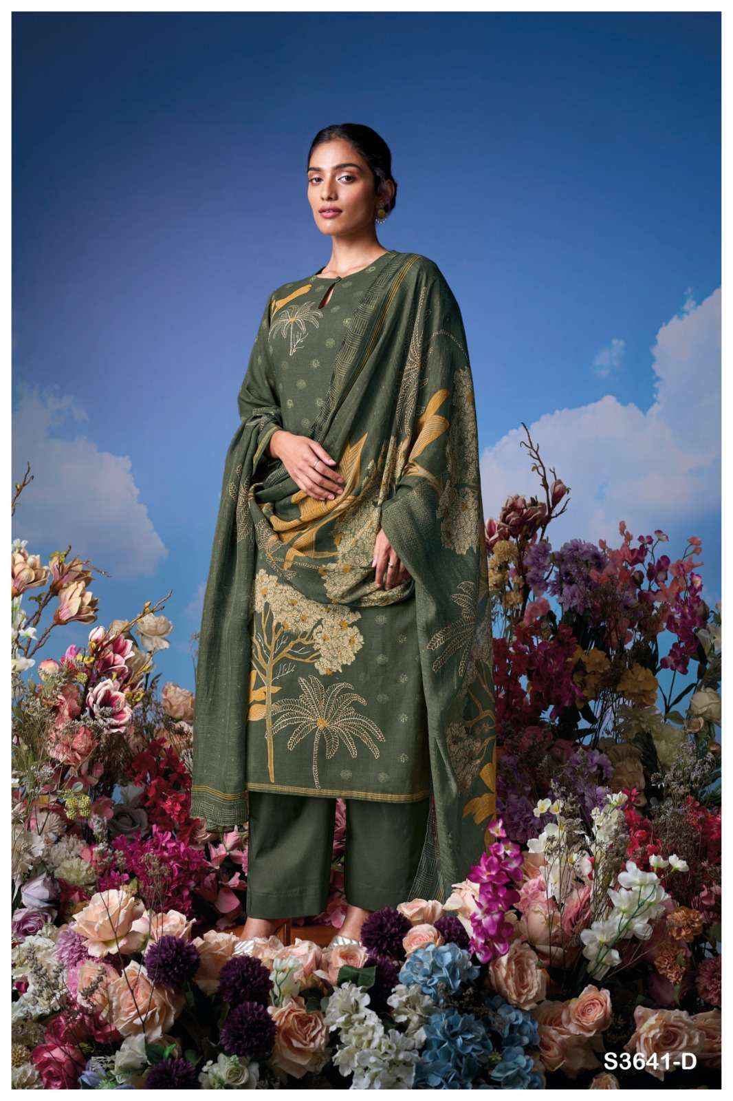Ganga Ziya 3641 Cotton Dress Material 4 pcs Catalogue