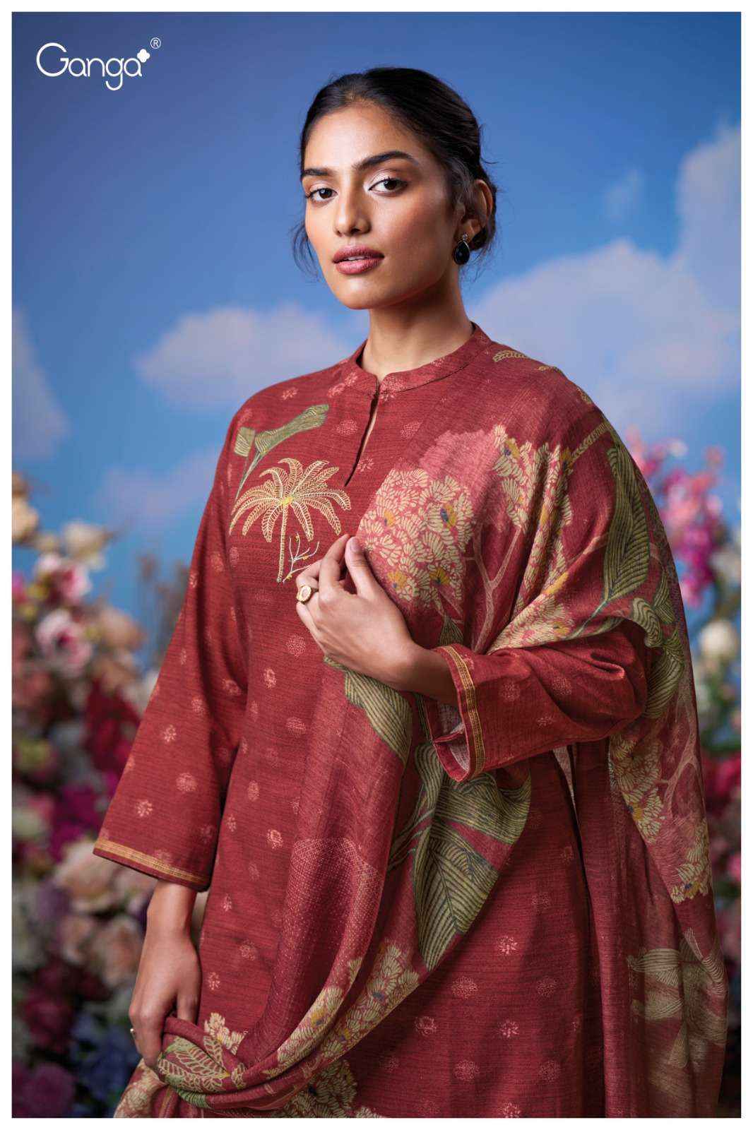 Ganga Ziya 3641 Cotton Dress Material 4 pcs Catalogue