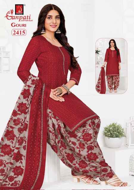 Ganpati Gouri Vol 10 Cotton Dress Material 15 pcs Catalogue