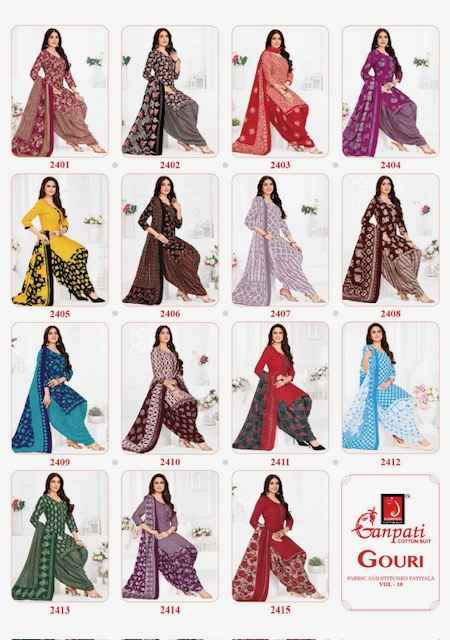 Ganpati Gouri Vol 10 Cotton Dress Material 15 pcs Catalogue