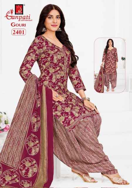 Ganpati Gouri Vol 10 Cotton Dress Material 15 pcs Catalogue