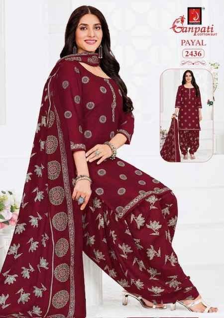 Ganpati Payal Vol 10 Cotton Dress Material 15 pcs Catalogue