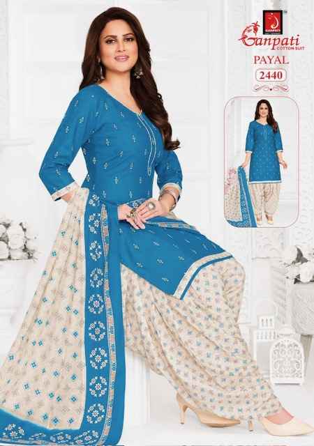 Ganpati Payal Vol 10 Cotton Dress Material 15 pcs Catalogue