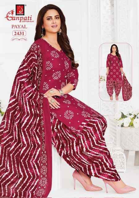 Ganpati Payal Vol 10 Cotton Dress Material 15 pcs Catalogue