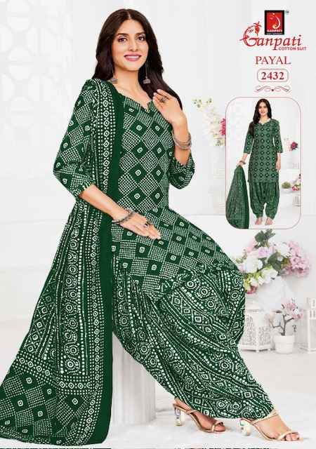 Ganpati Payal Vol 10 Cotton Dress Material 15 pcs Catalogue