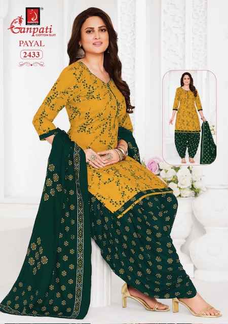 Ganpati Payal Vol 10 Cotton Dress Material 15 pcs Catalogue