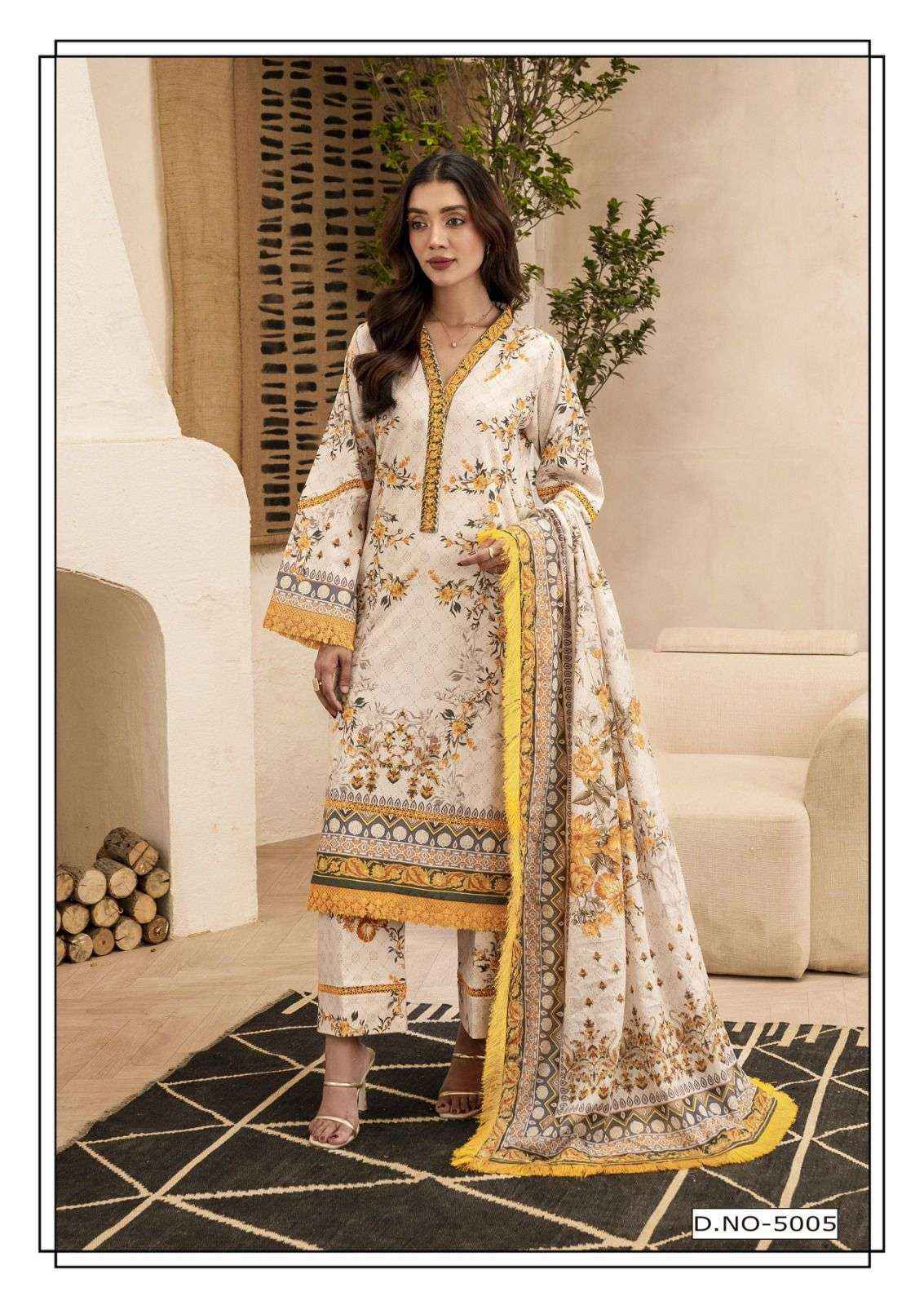 Hala Ramsha Vol 5 Cotton Dress Material 6 pcs Catalogue