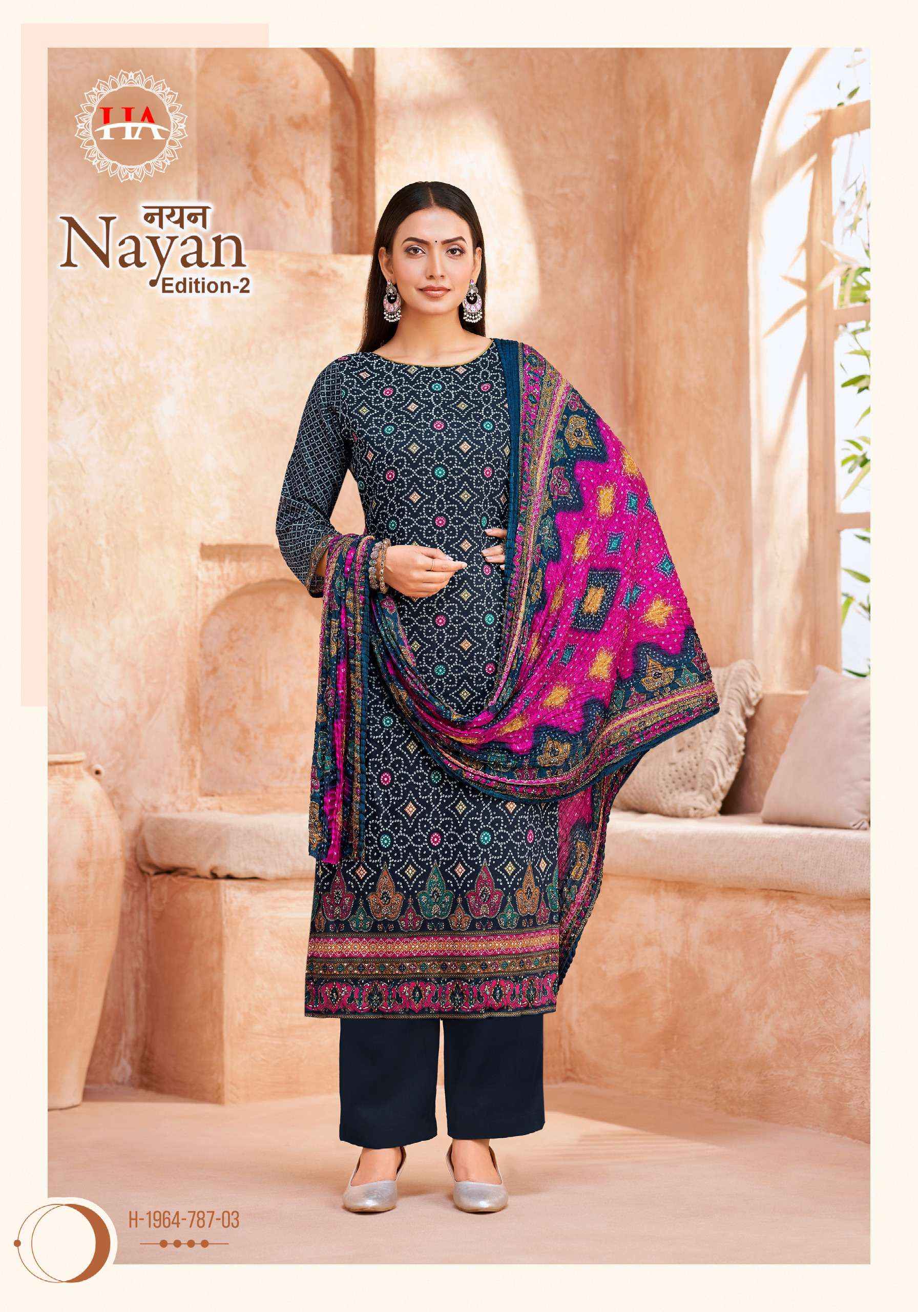 Harshit Fashion Hub Nayan Edition 2 Jam Cotton Dress Material 8 pcs Catalogue