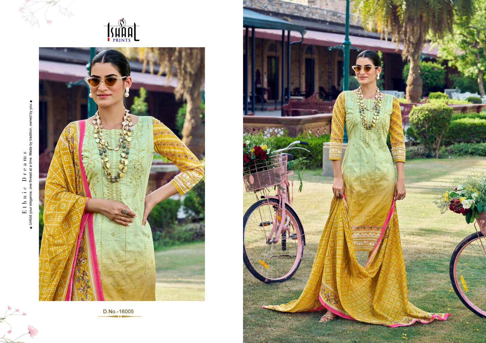 Ishaal Embroidered Vol 16 Lawn Cotton Dress Material 10 pcs Catalogue