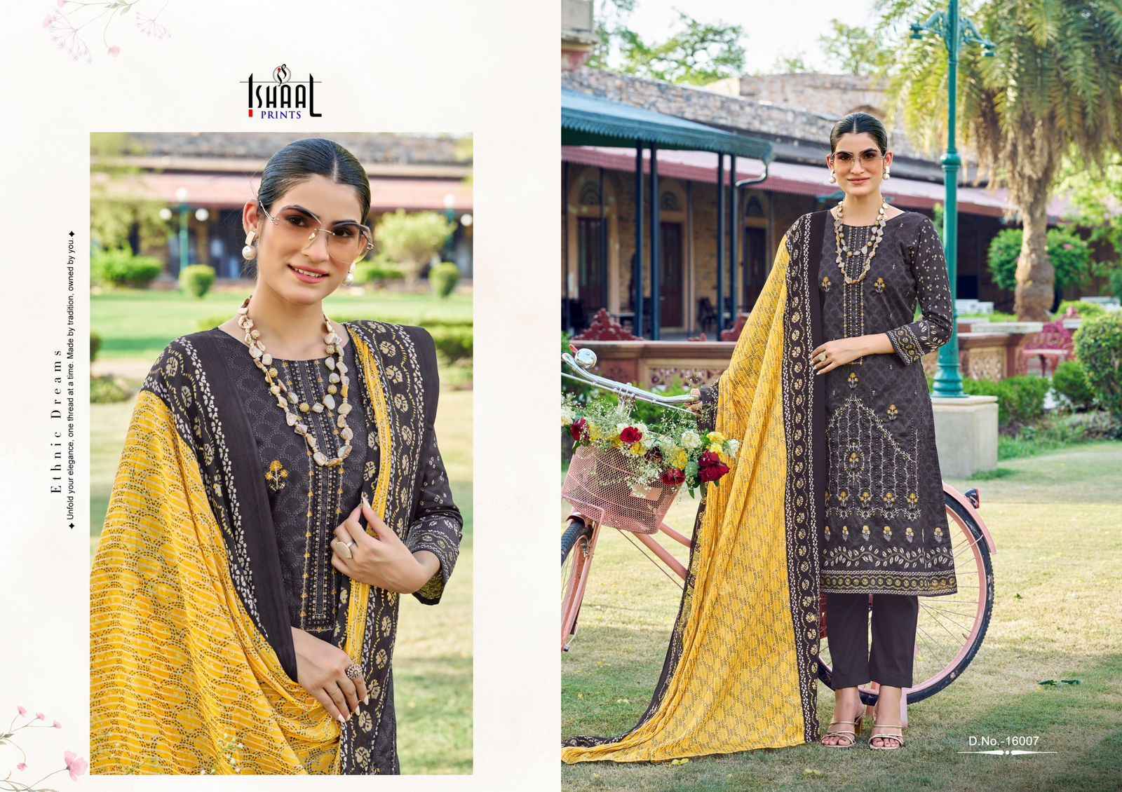 Ishaal Embroidered Vol 16 Lawn Cotton Dress Material 10 pcs Catalogue