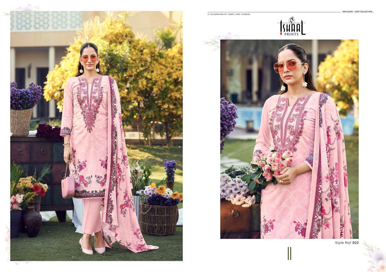 Ishaal Maira Vol 3 Lawn Cotton Dress Material 8 pcs Catalogue