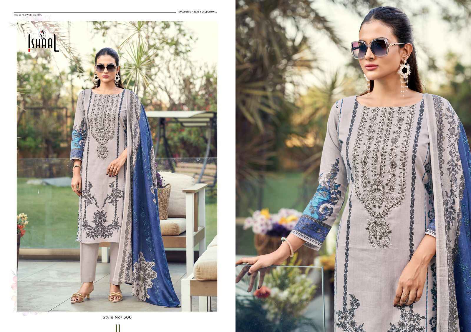 Ishaal Maira Vol 3 Lawn Cotton Dress Material 8 pcs Catalogue