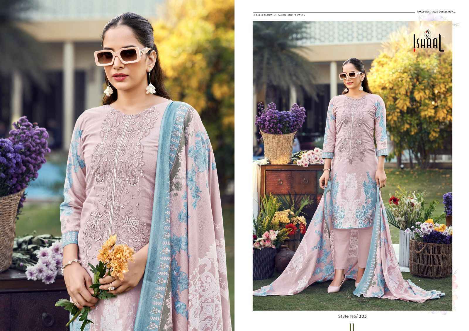 Ishaal Maira Vol 3 Lawn Cotton Dress Material 8 pcs Catalogue