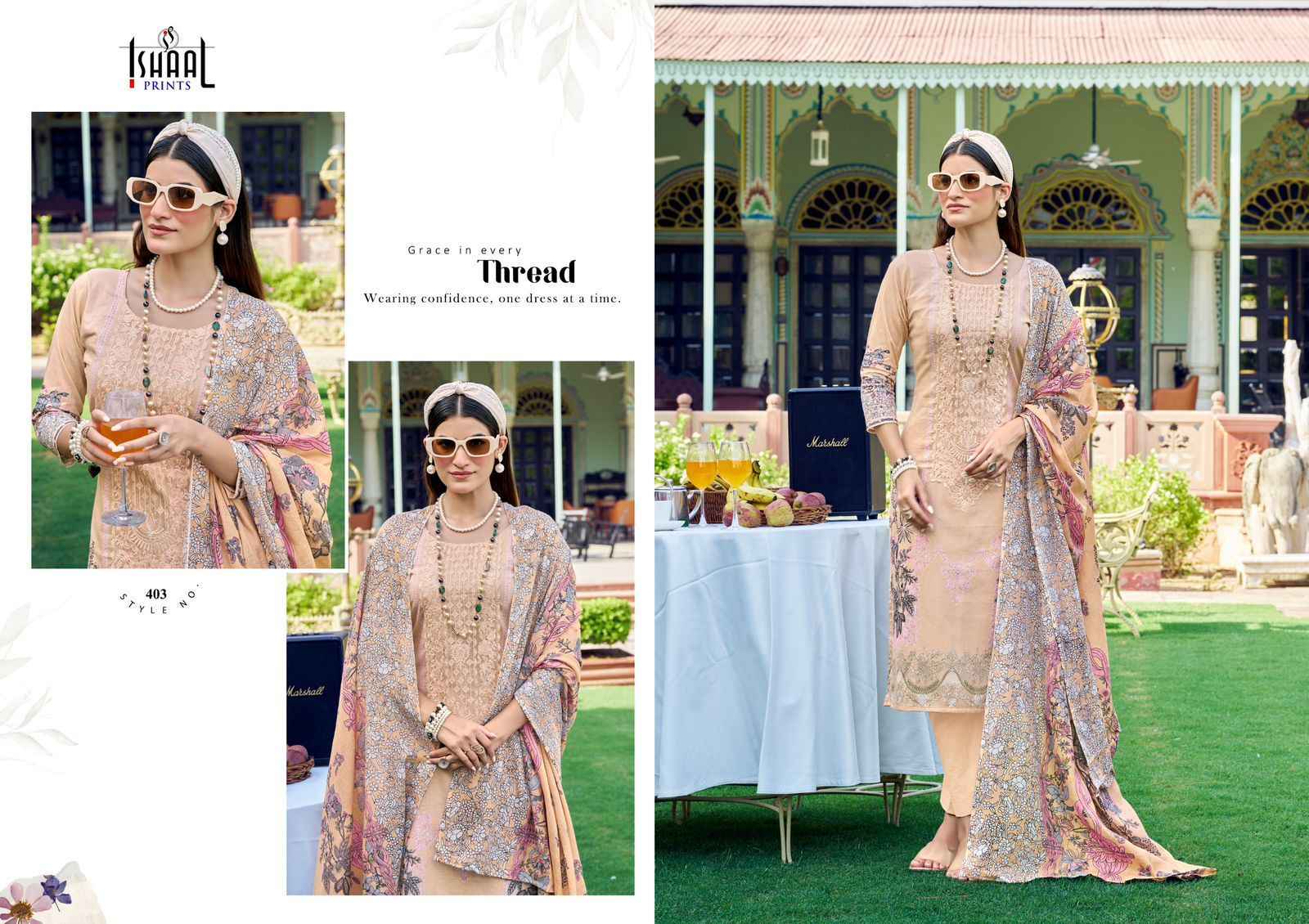 Ishaal Maira Vol 4 Lawn Cotton Dress Material 8 pcs Catalogue