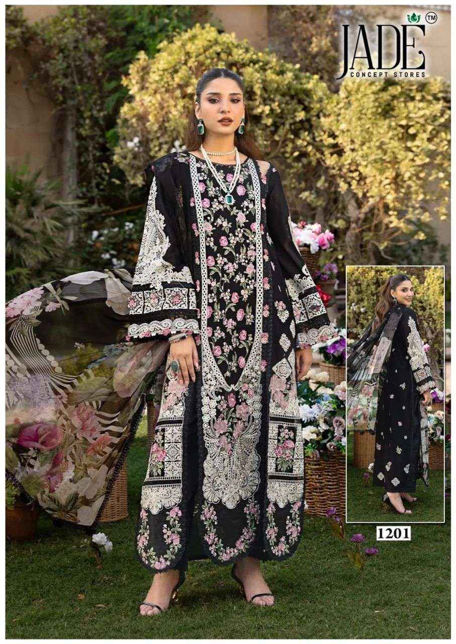 Jade Bin Saeed Heavy Luxury Vol 12 Readymade Cotton Dress 6 pcs Catalogue