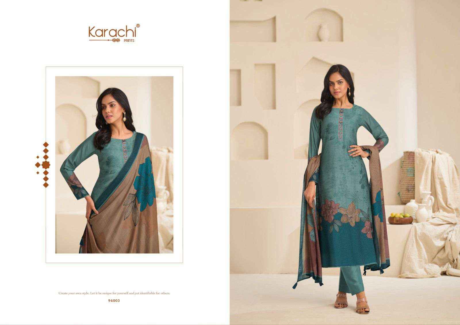 Karachi Prints Kahani Viscose Dress Material 4 pcs Catalogue