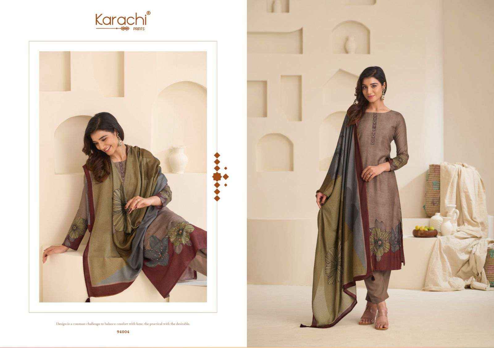 Karachi Prints Kahani Viscose Dress Material 4 pcs Catalogue