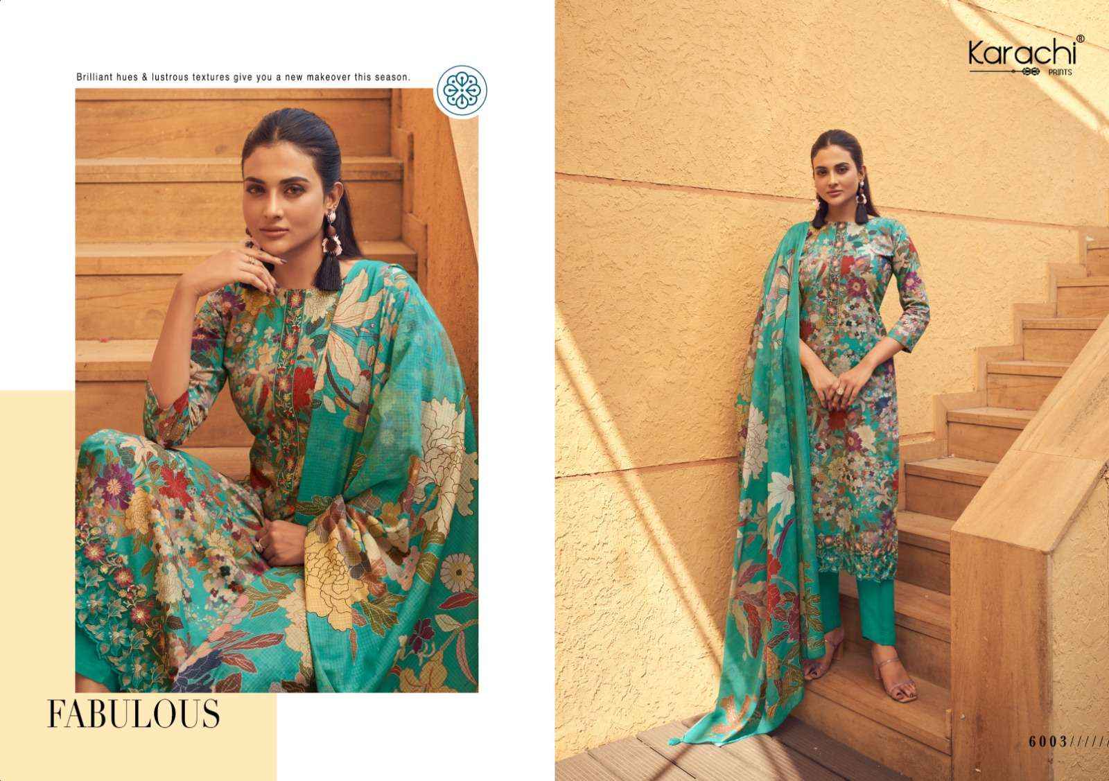 Karachi Prints Rishta Lawn Cotton Dress Material 3 pcs Catalogue