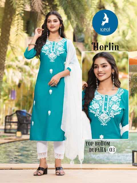 Kaya Herlin Rayon Kurti Combo 6 pcs Catalogue