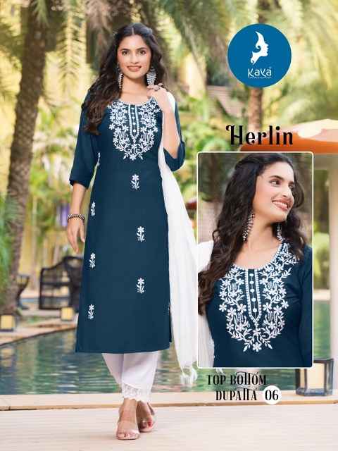 Kaya Herlin Rayon Kurti Combo 6 pcs Catalogue