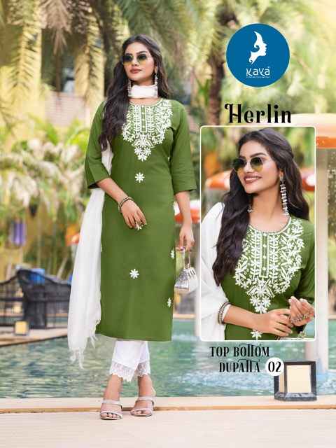 Kaya Herlin Rayon Kurti Combo 6 pcs Catalogue