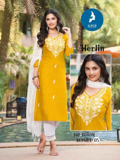 Kaya Herlin Rayon Kurti Combo 6 pcs Catalogue