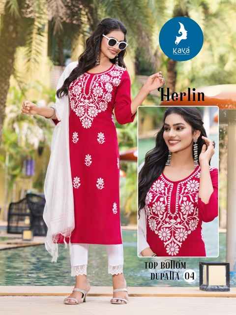 Kaya Herlin Rayon Kurti Combo 6 pcs Catalogue