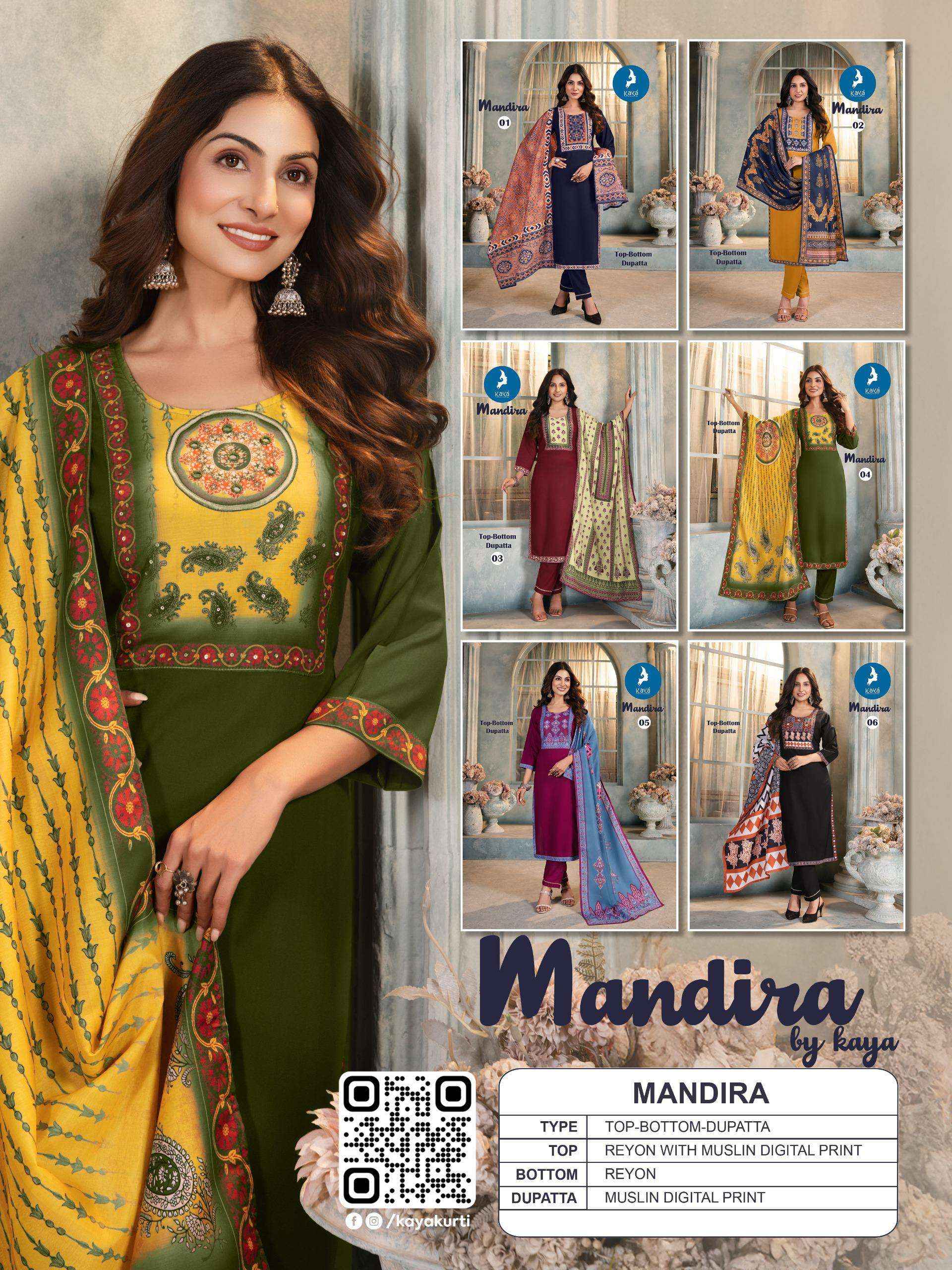 Kaya Mandira Rayon Kurti Combo 6 pcs Catalogue