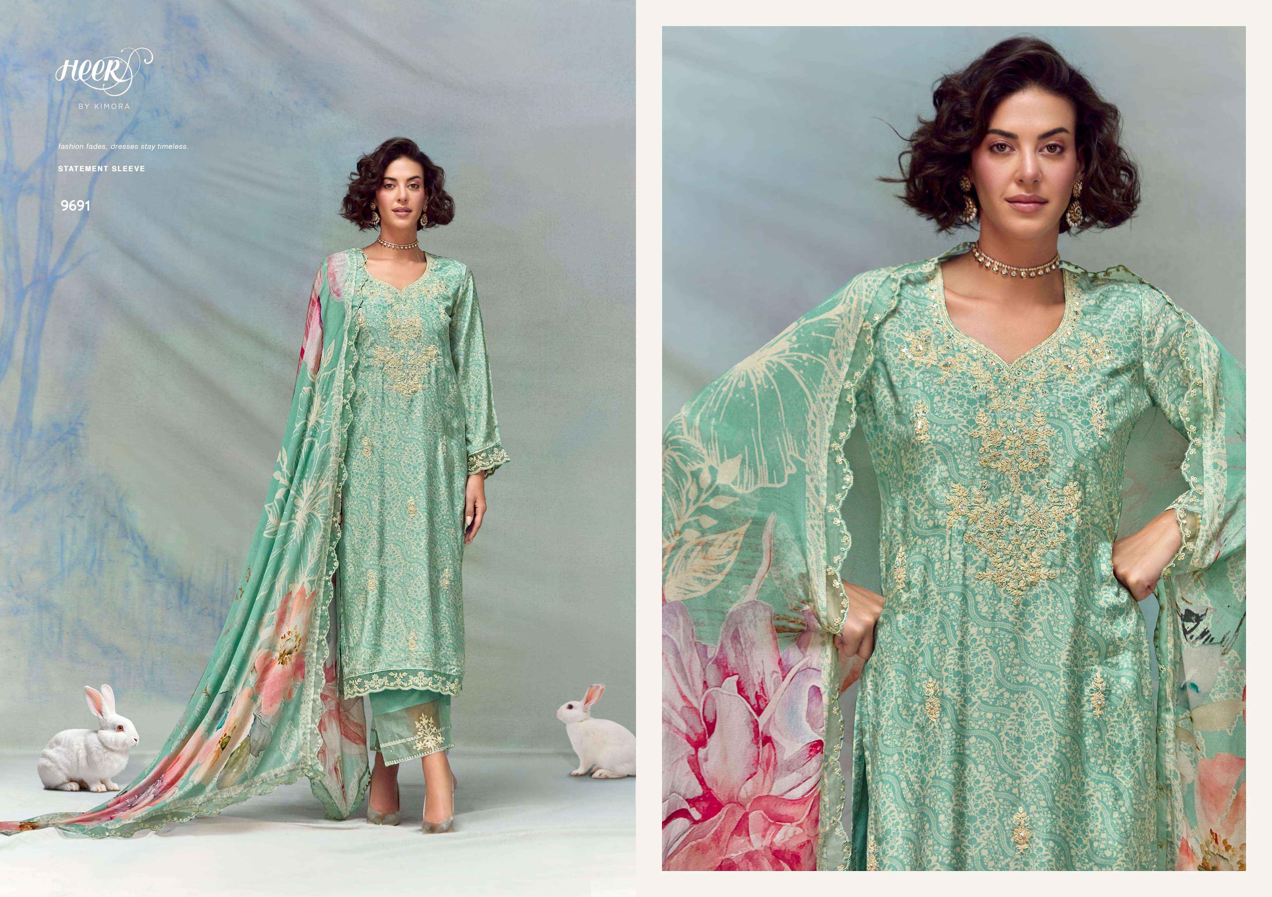 Kimora Heer Florence Vol 213 Musline Dress Material 6 pcs Catalogue