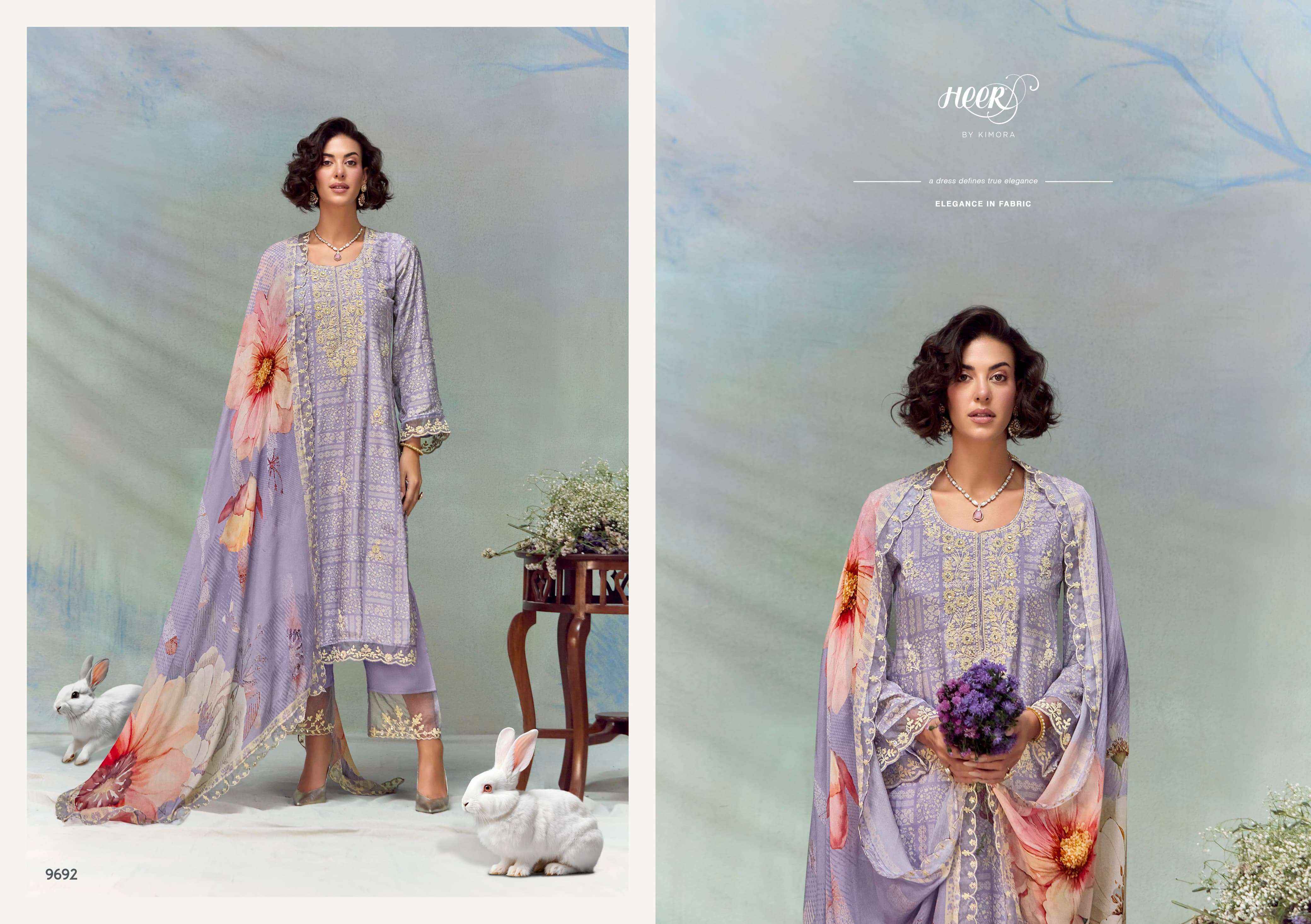 Kimora Heer Florence Vol 213 Musline Dress Material 6 pcs Catalogue