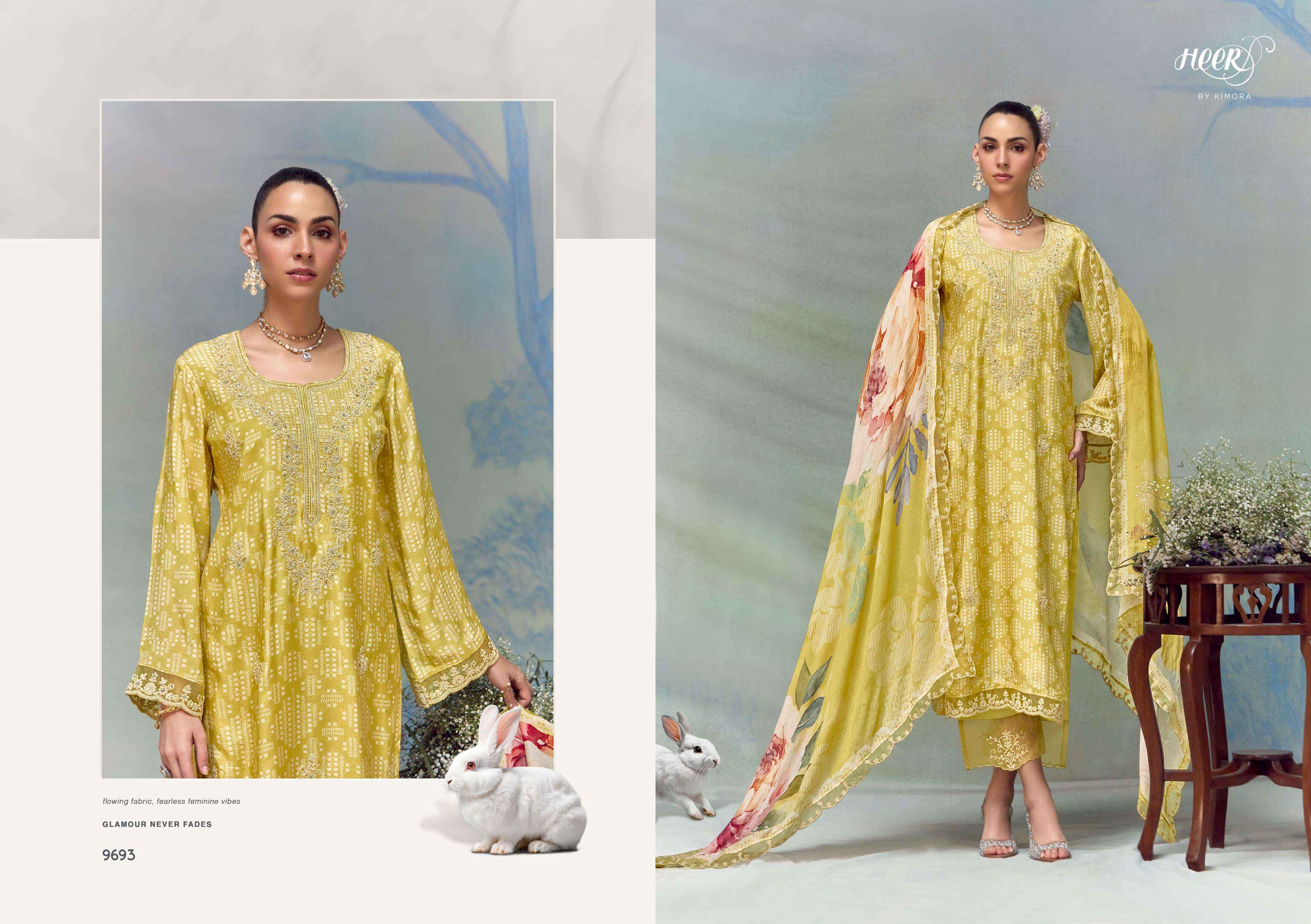 Kimora Heer Florence Vol 213 Musline Dress Material 6 pcs Catalogue
