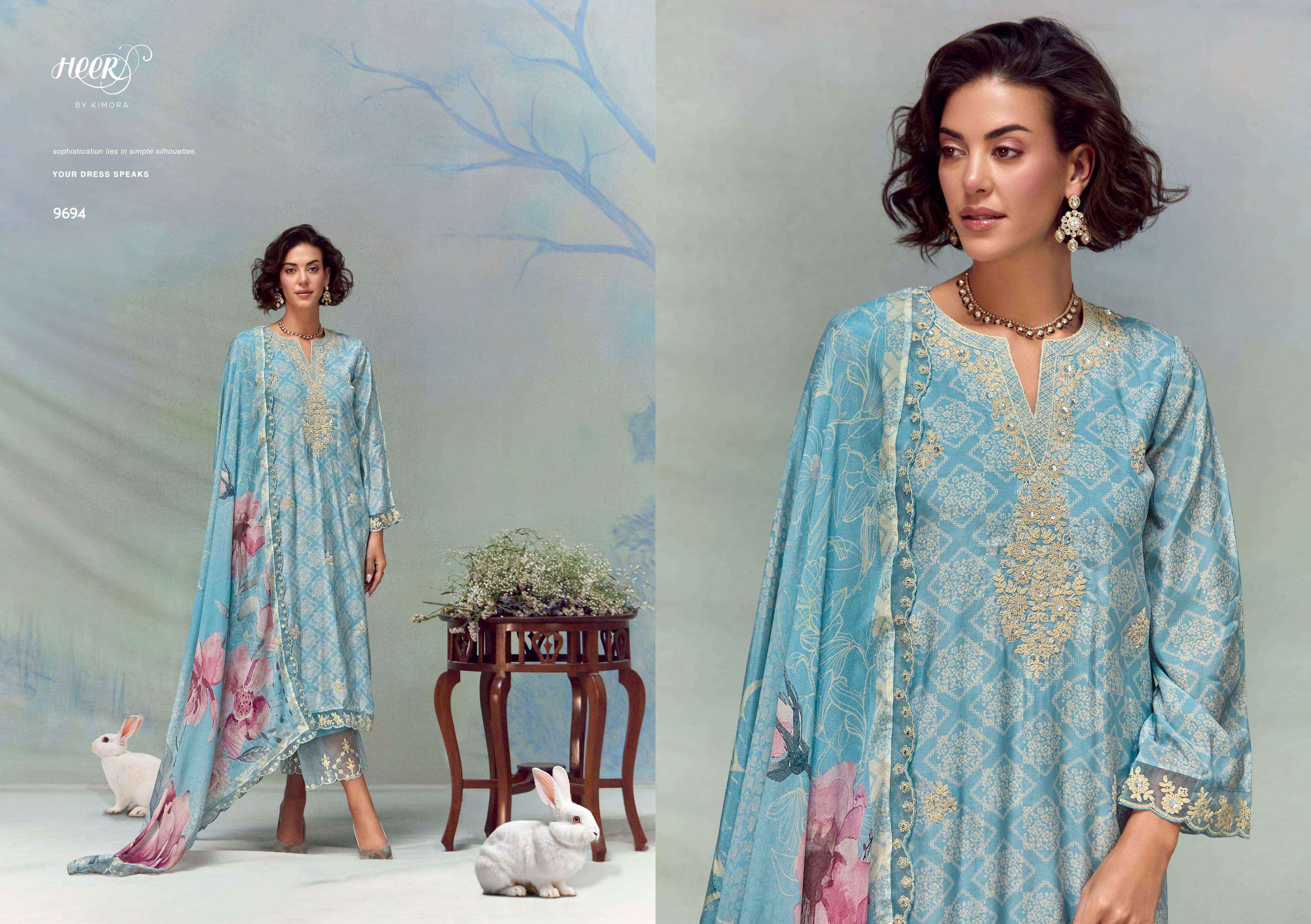 Kimora Heer Florence Vol 213 Musline Dress Material 6 pcs Catalogue