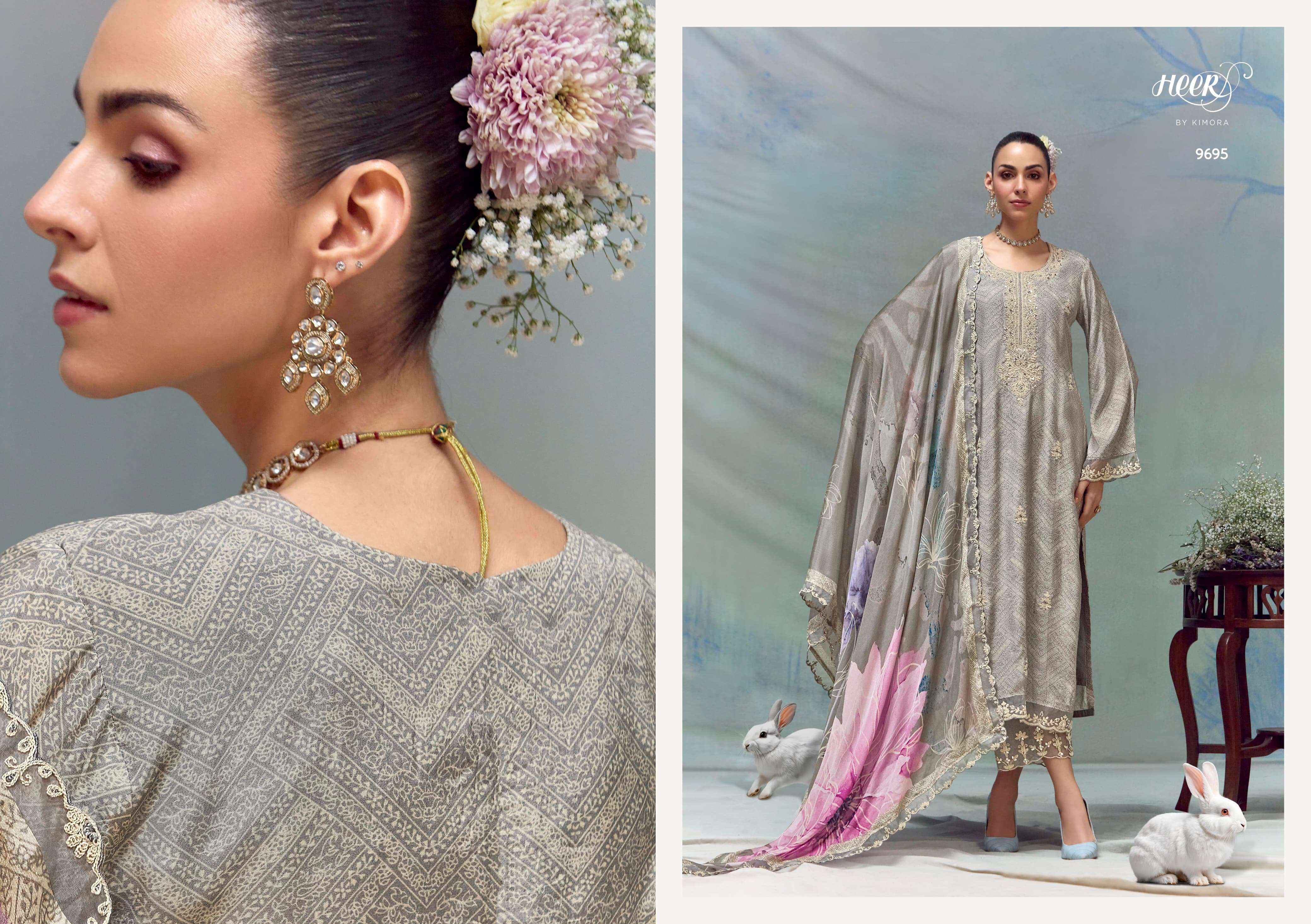 Kimora Heer Florence Vol 213 Musline Dress Material 6 pcs Catalogue
