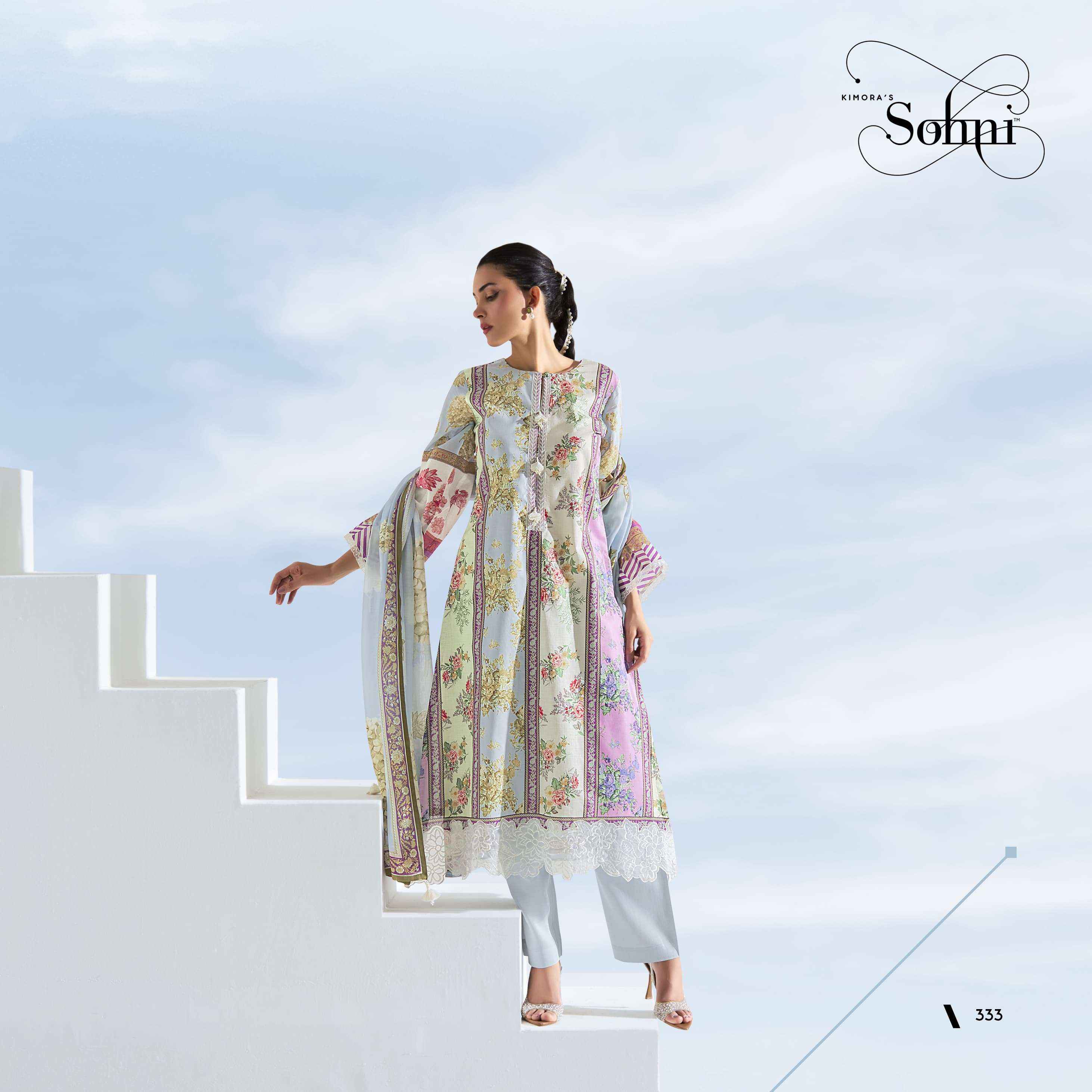 Kimora Sohni Rhythm Vol 26 Lawn Cotton Dress Material 4 pcs Catalogue