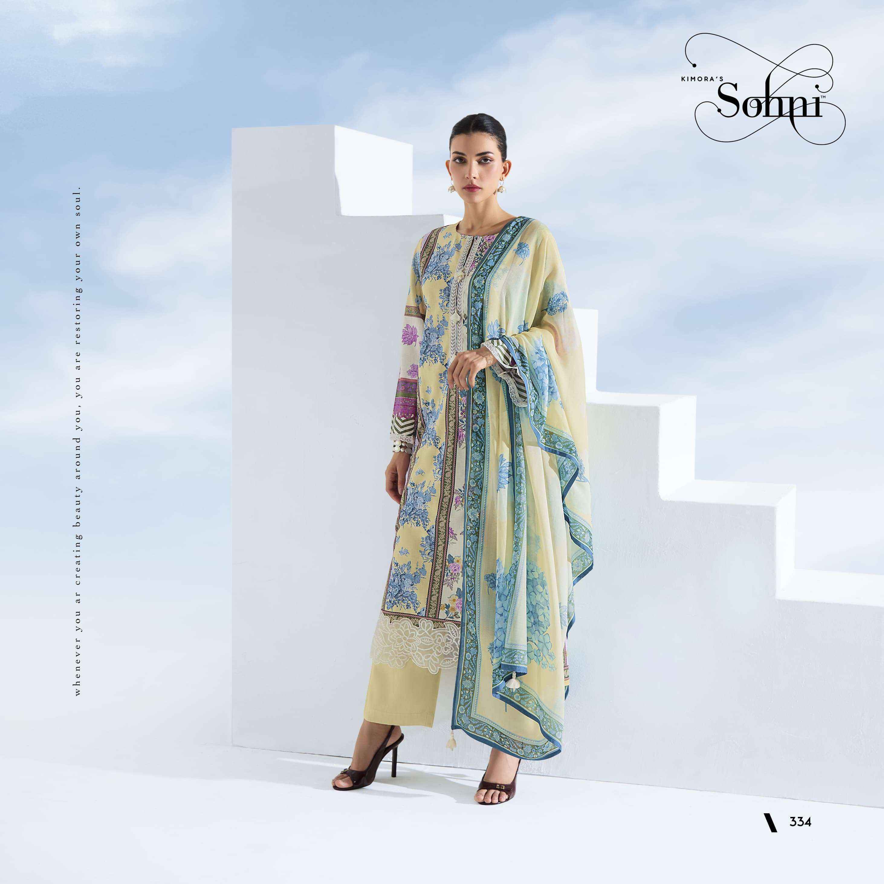 Kimora Sohni Rhythm Vol 26 Lawn Cotton Dress Material 4 pcs Catalogue