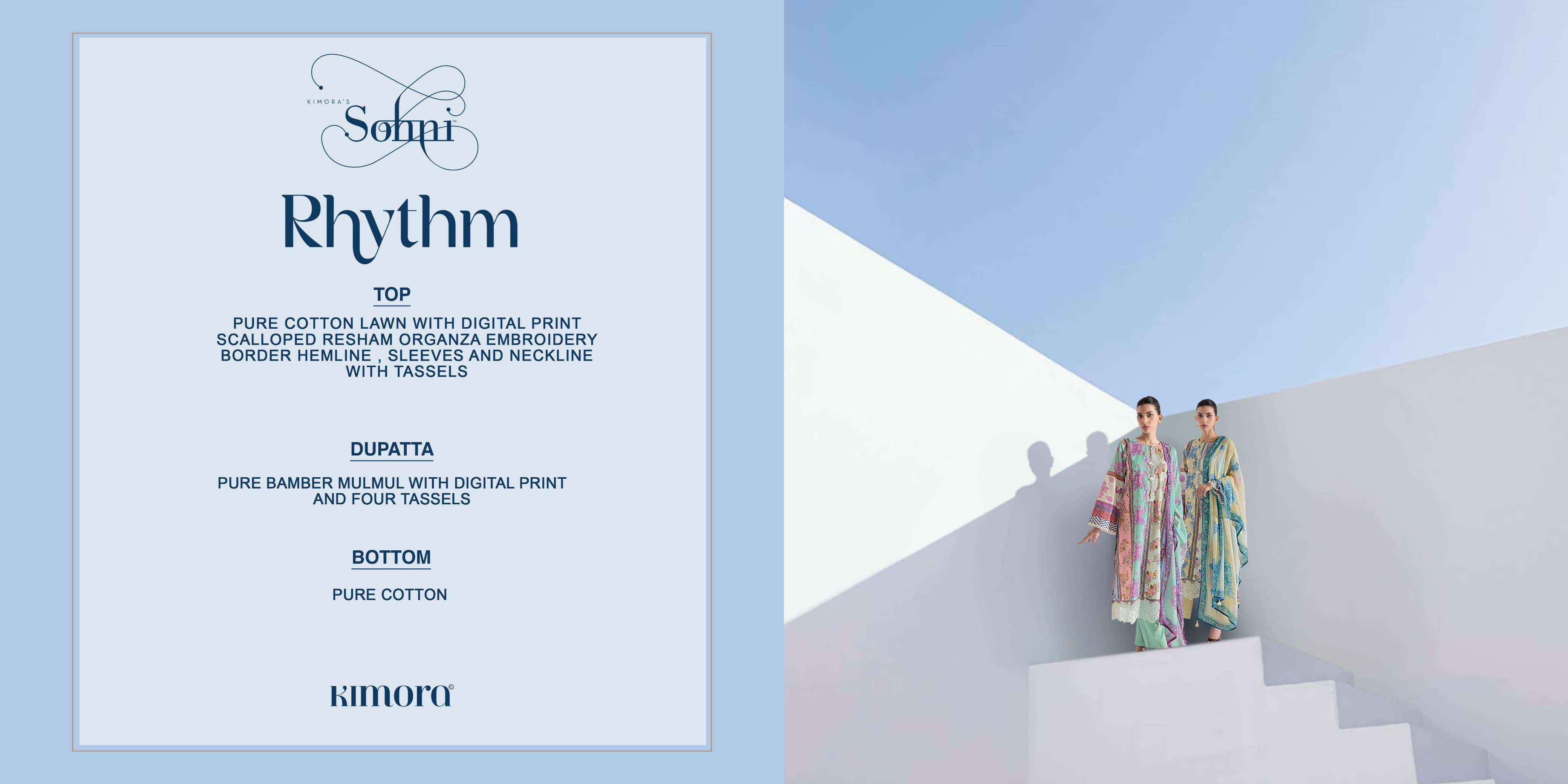 Kimora Sohni Rhythm Vol 26 Lawn Cotton Dress Material 4 pcs Catalogue