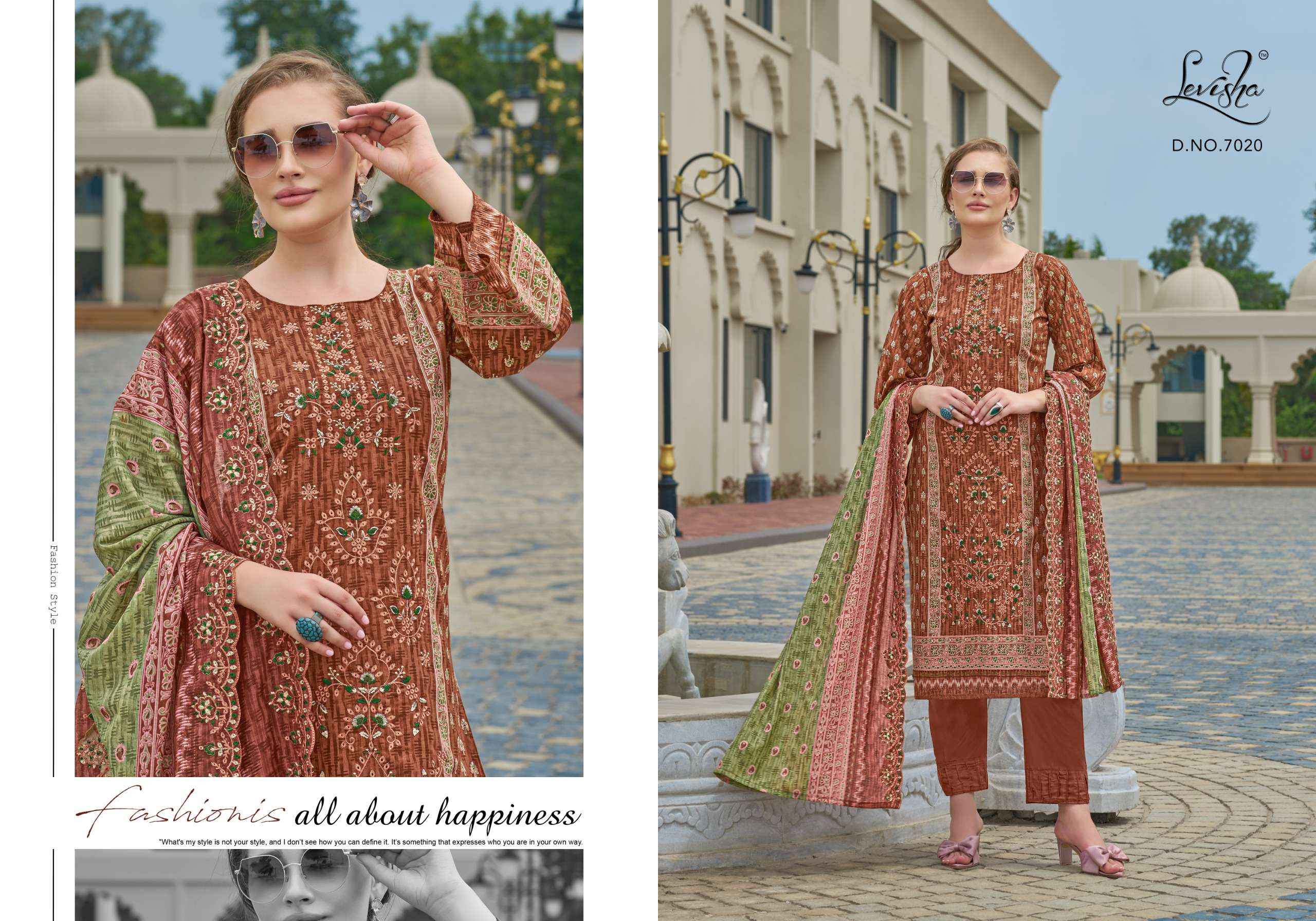 Levisha Madhubala Vol 7 Cambric Cotton Dress Material 8 pcs Catalogue