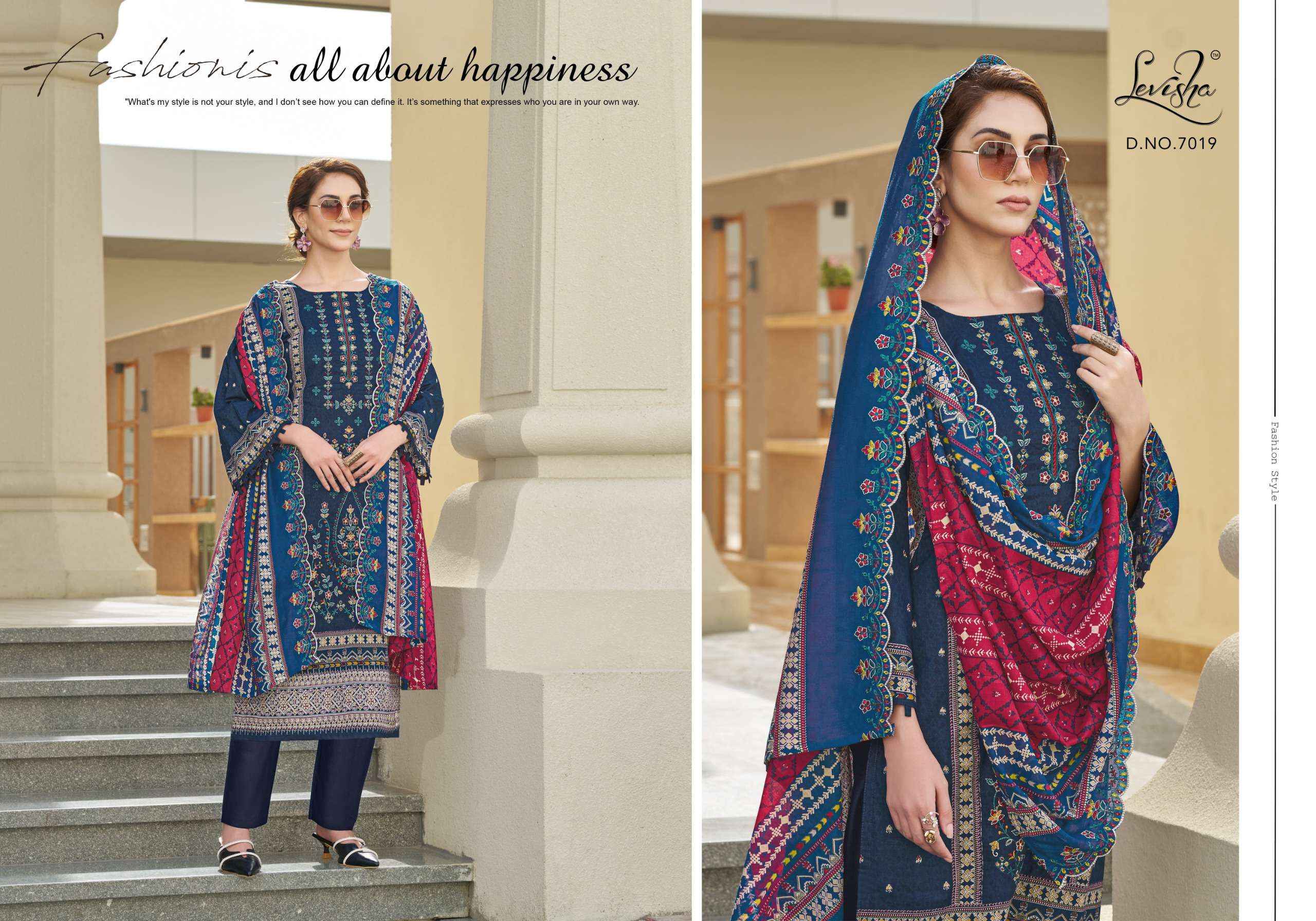 Levisha Madhubala Vol 7 Cambric Cotton Dress Material 8 pcs Catalogue